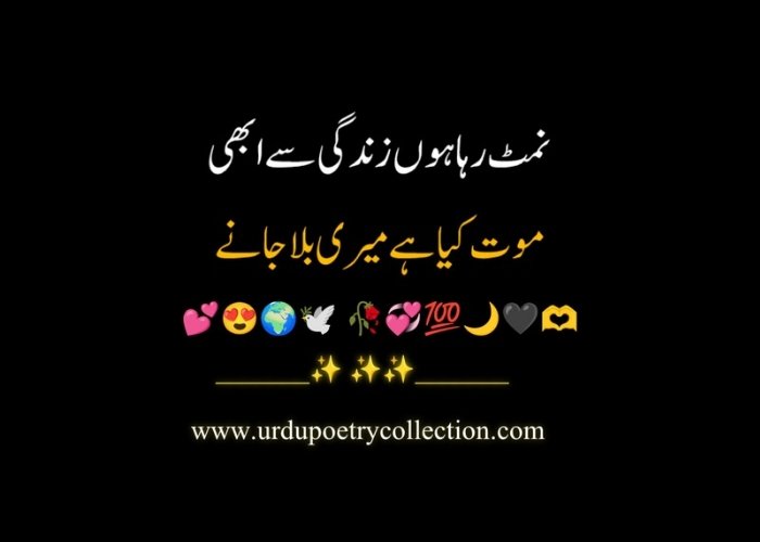 Love and sad poetry in Urdu